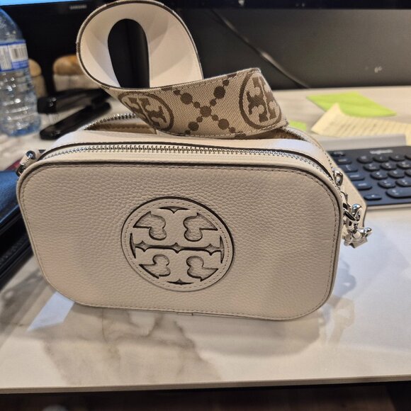 TORY BURCH MINI MILLER CROSSBODY BAG- IVORY - Picture 1 of 7